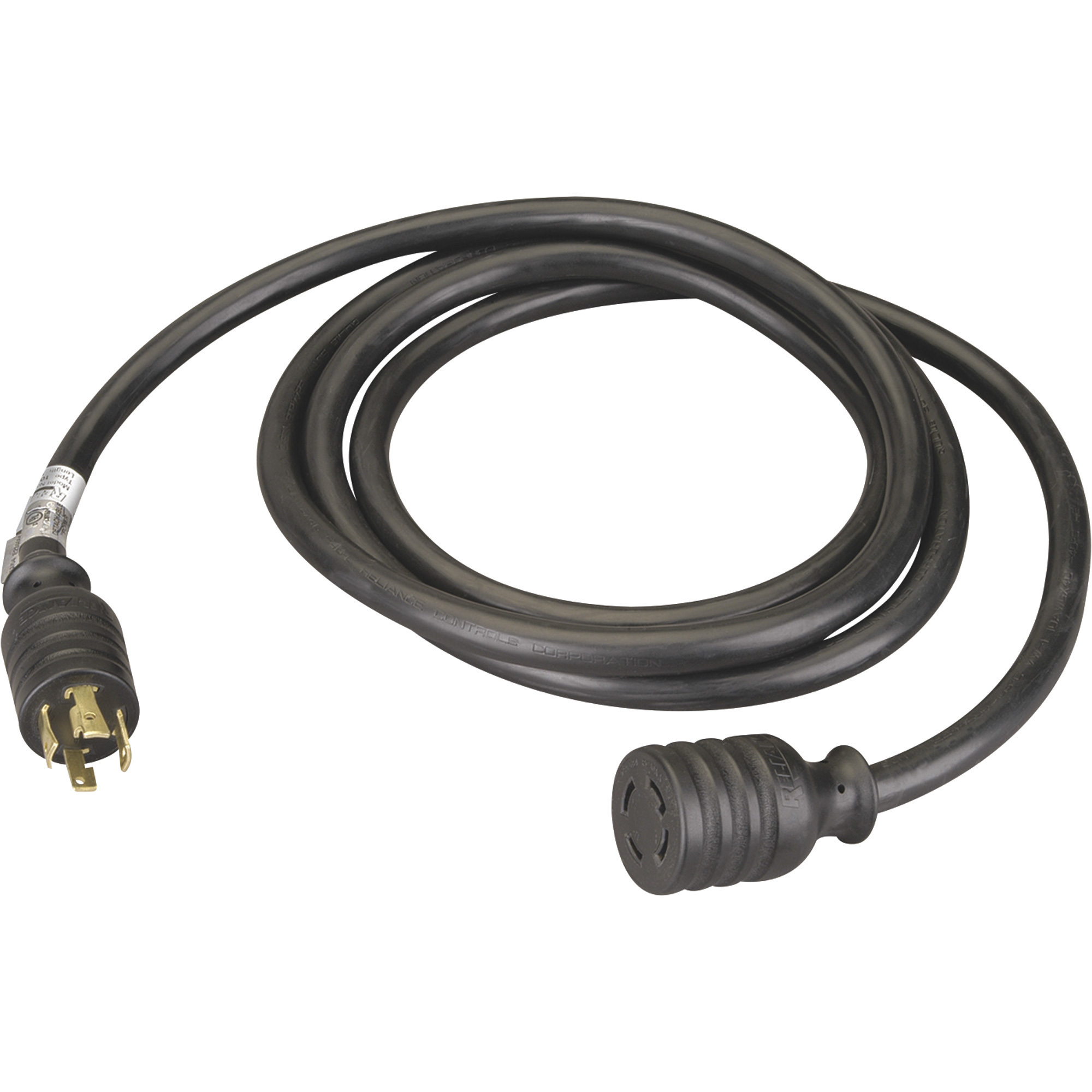 Reliance Generator Power Cord, 30 Amps, 125/250 Volts, 10ft., Model# PC3010